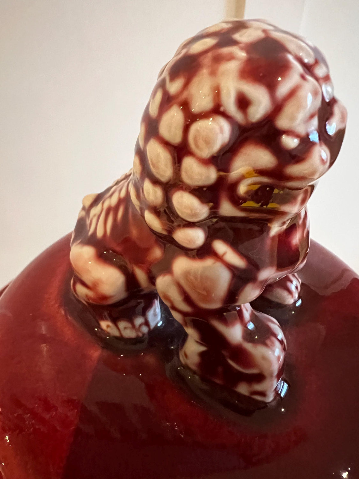 Very Large Hand made Ox Blood Ginger Jar 24"