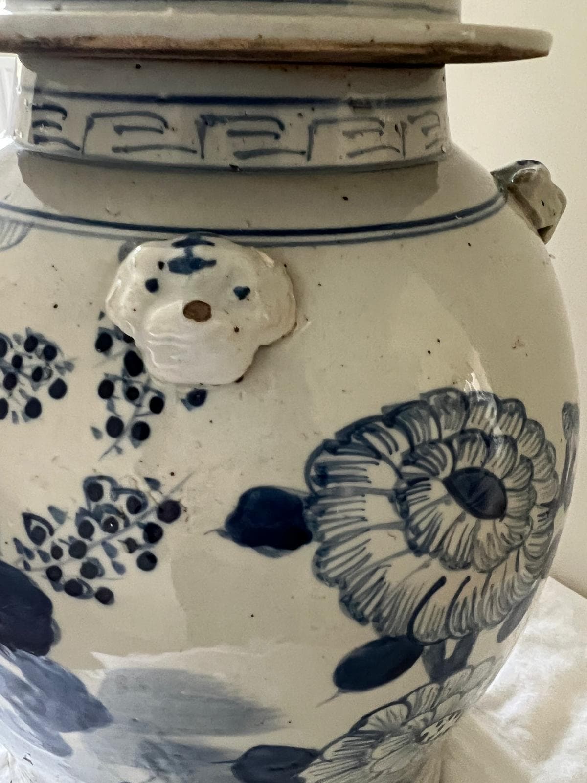 Vintage Style Blue & White Chinese Ginger Jar – Bird Landscape Porcelain