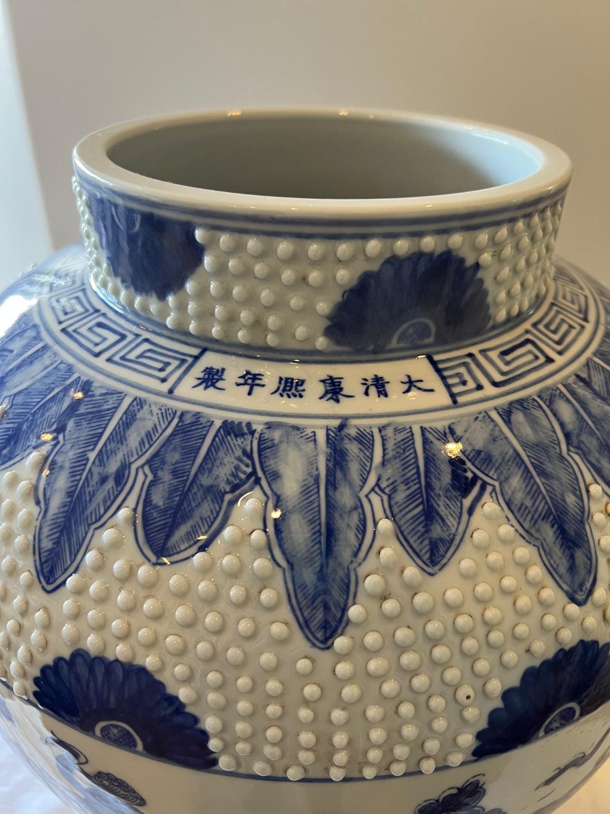 Vintage Style Chinese Blue and White Porcelain Vase – Dragon & Cloud Motif, Collectible Ceramic Art