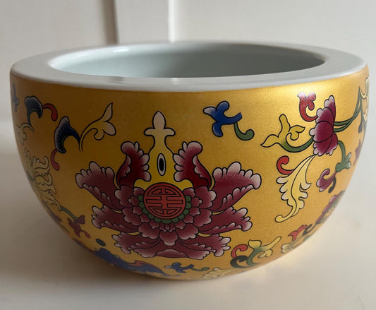 Chinese Gold Pattern Small Ceramic Bowl