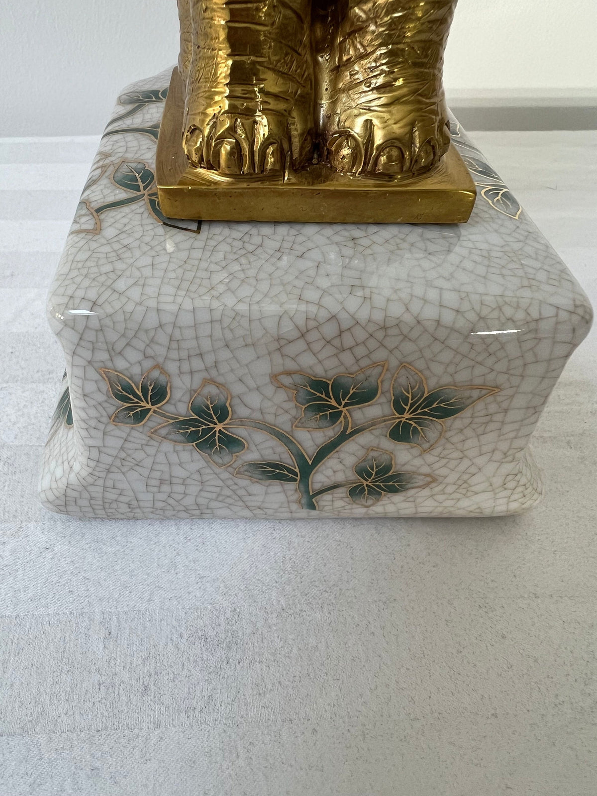Gold Elephant Figurine Pair – Lucky Elephant Decorative Ornaments