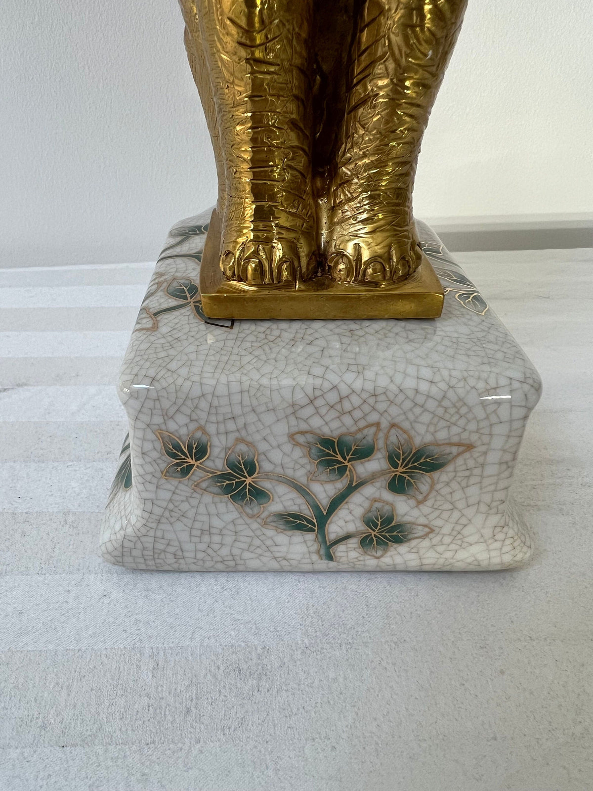 Gold Elephant Figurine Pair – Lucky Elephant Decorative Ornaments