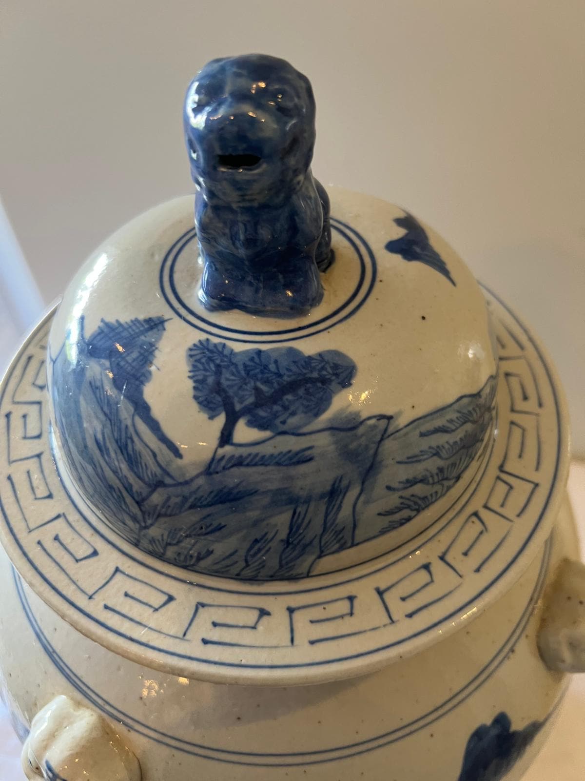 Traditional Porcelain Ginger Jar – Scenic Mountain & River Design