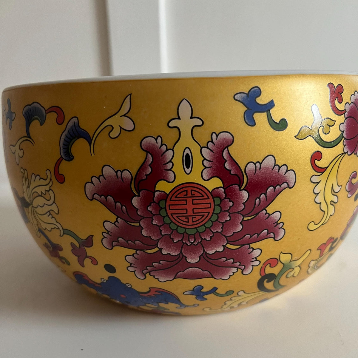 Chinese Gold Pattern Small Ceramic Bowl