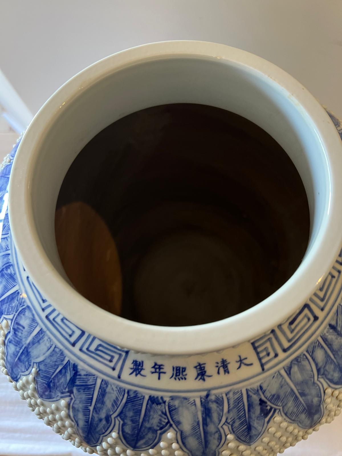 Vintage Style Chinese Blue and White Porcelain Vase – Dragon & Cloud Motif, Collectible Ceramic Art